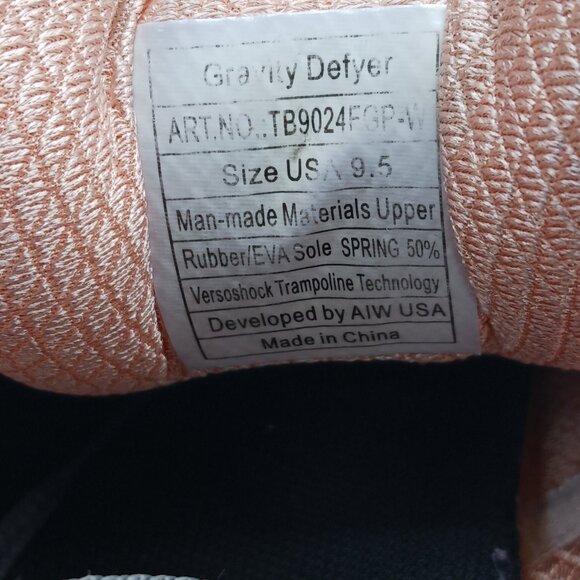 Gravity Defyer Men's Sneakers Size 9.5 Gray & Orange Shock Absorbing Athletic Wa - Picture 5 of 10